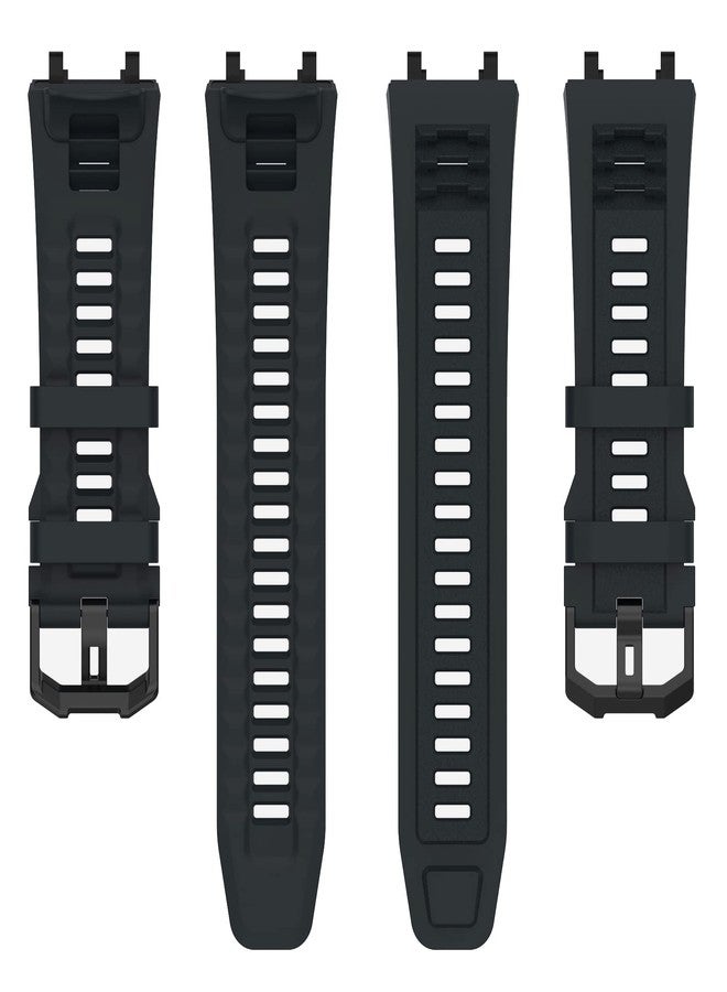 Lijinlan Compatible with Amazfit T-Rex 2 Watch Band Women Men, Replacement Soft Silicone Watch Bracelet Strap for Amazfit Trex 2 Smartwatch Accessory (Black) - Image 3