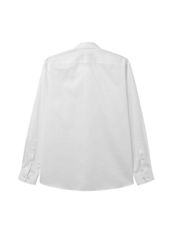 Youngor 200-thread Count Tndp Spring Summer High-end Pure Cotton Non-iron Long Sleeve Shirt For Men Off-white 44 - Image 1
