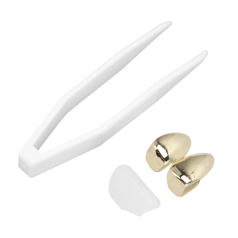 Plating Teeth Brace Fashionable Metal Teeth Decoration Jewelry for Halloween PartyGold - Image 2