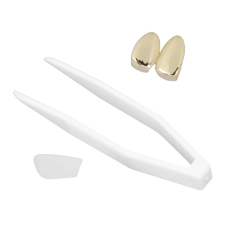Plating Teeth Brace Fashionable Metal Teeth Decoration Jewelry for Halloween PartyGold - Image 3