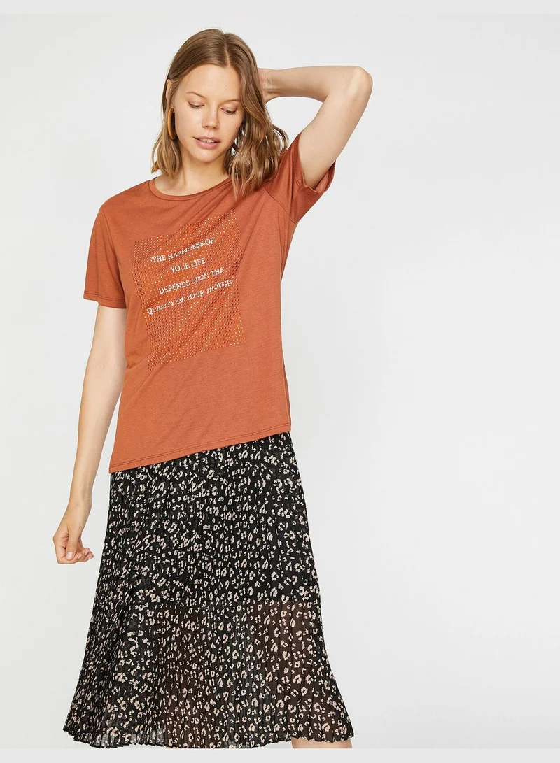 KOTON Letter Printed T-Shirt