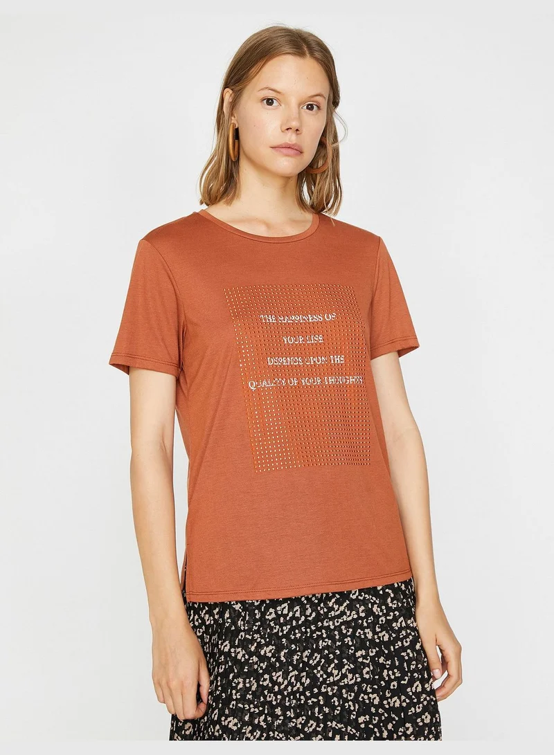 KOTON Letter Printed T-Shirt
