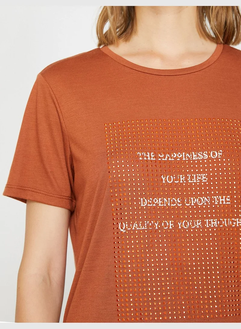 KOTON Letter Printed T-Shirt