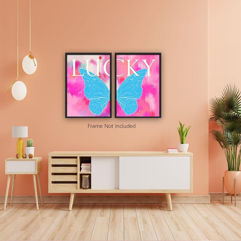DFAIUY Pink Butterfly Wall Art Set - Image 5