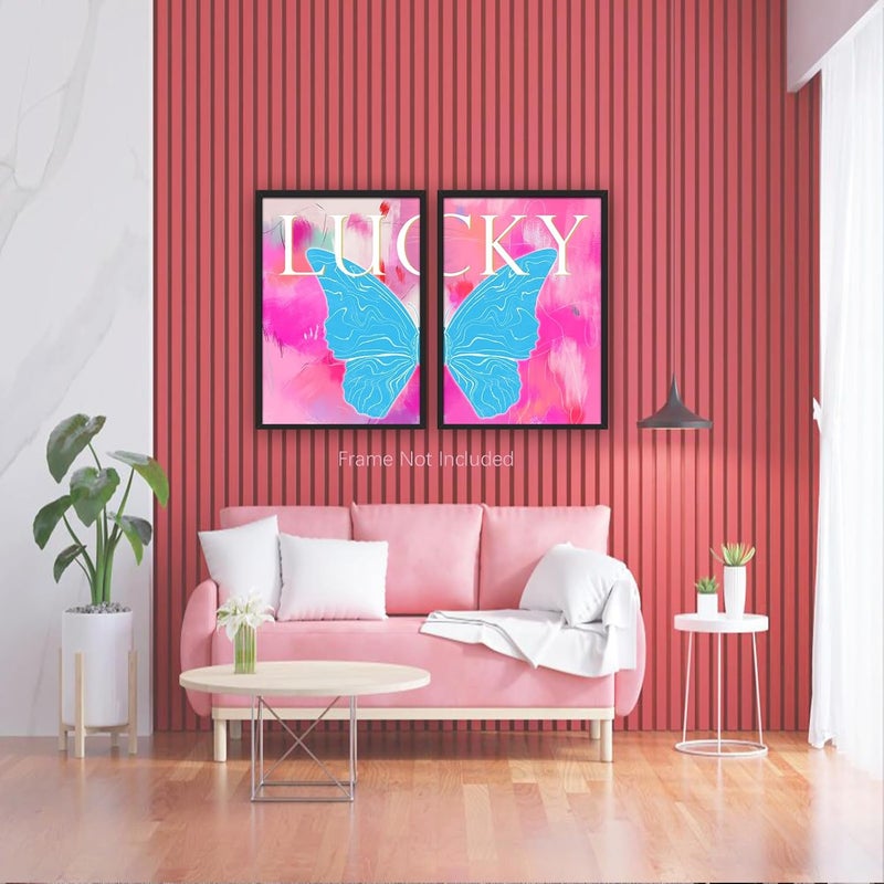 DFAIUY Pink Butterfly Wall Art Set - Image 4