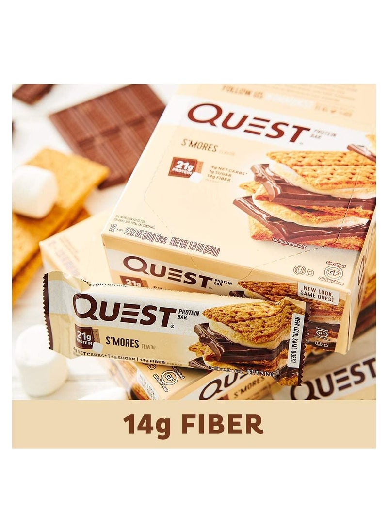 Quest - Quest Nutrition S’mores Protein Bar Low Carb Gluten Free Keto Friendly - Image 1