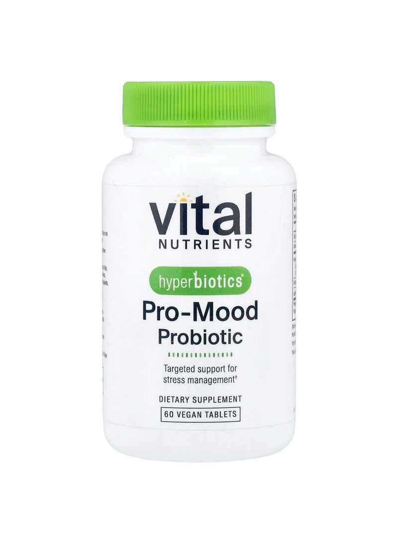 Vital Nutrients Hyperbiotics, Pro-Mood Probiotic, 60 Vegan Tablets