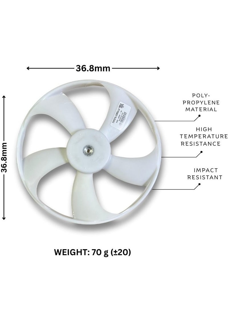 إس إن إتش مروحة الرادياتير، رقم الصنف الأصلي 88975763-PFM، لسيارة تويوتا كورولا 2009-2010 - Image 1