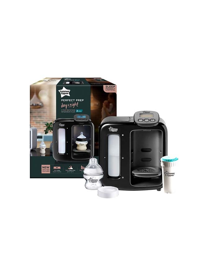 tommee tippee Perfect Prep Day And Night Machine Instant, Fast Baby Bottle Maker With Antibacterial Filter, Black - Image 1
