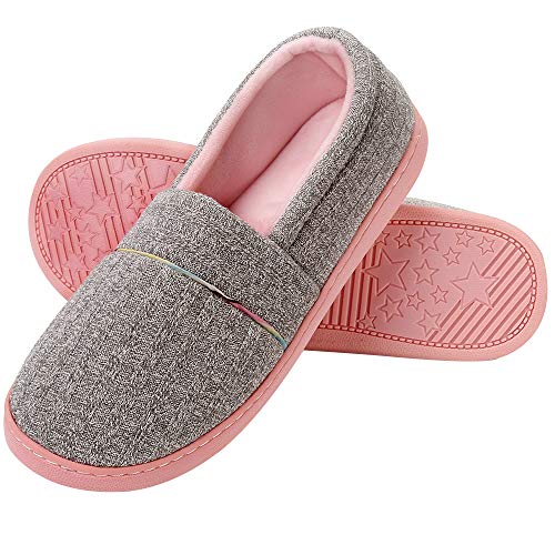 Urbancolor Women Washable Closed Back Indoor Slippers Anti-Slip House Slipper Breathable Home Shoes(8-9, Grey) - Image 1