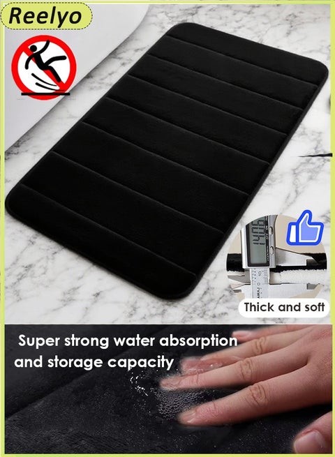 Bathroom Rug Quick Dry Mats, Soft and Absorbent Bathroom Rugs, Rubber Backing Machine Washable Shower Floor Rugs, Bathmat Runner, Bathroom Home Decor Accessories（40*60cm）