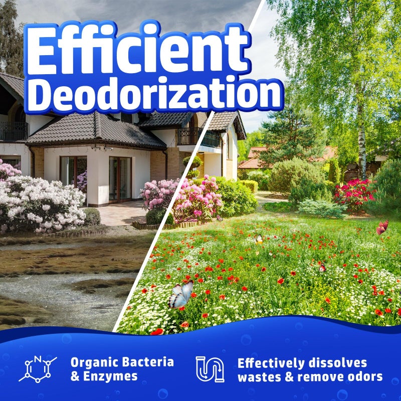 Vacplus Septic Tank Treatment - 24 Packs for 2-Year Supply, Bucket-Packed Septic Tank Treatment Packets, Dissolvable & Flushable Septic Tank Treatment Enzymes with Easy Operation for Wastes & Odors - Image 3