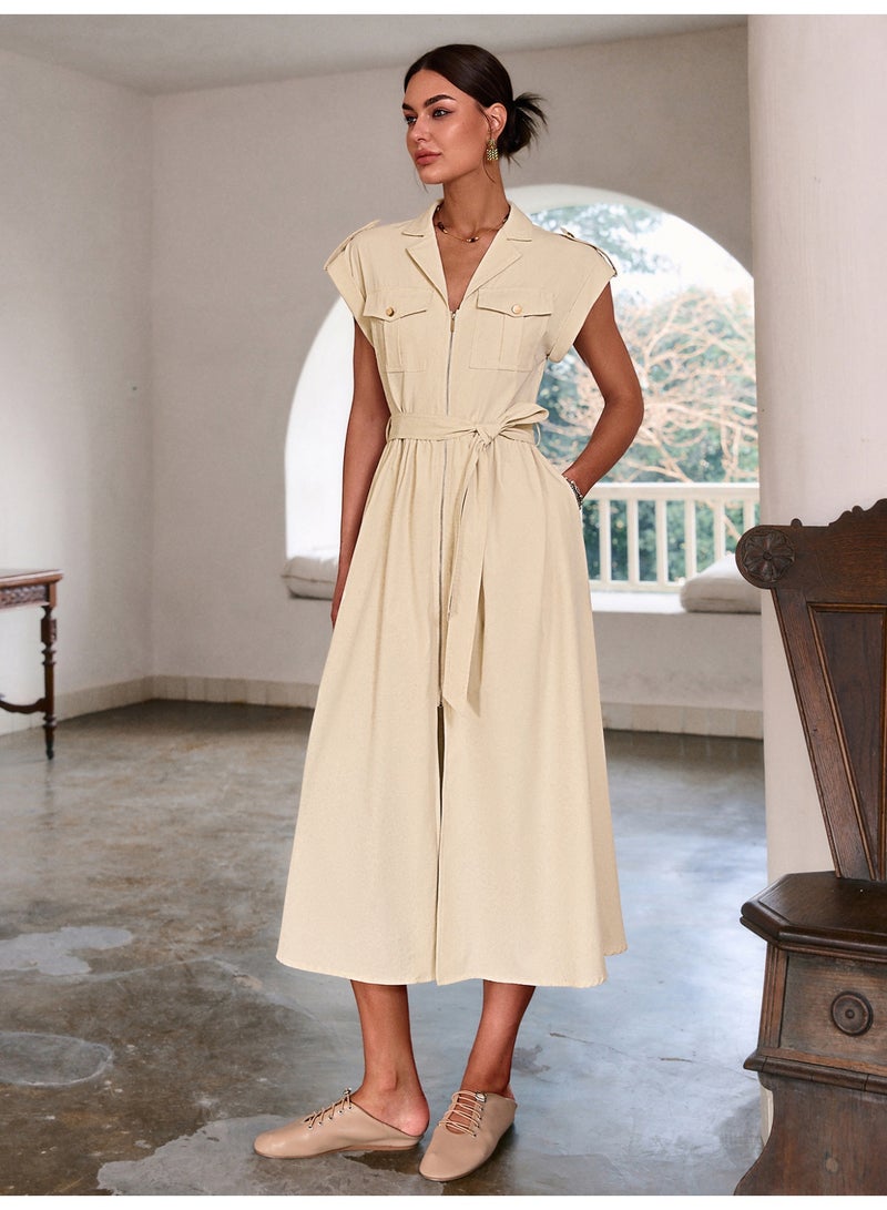 سيمبلي فستان أنيق للنساء الصيفي مزيج خفيف ومريح من القطن المثالي للمنزهات - Image 4