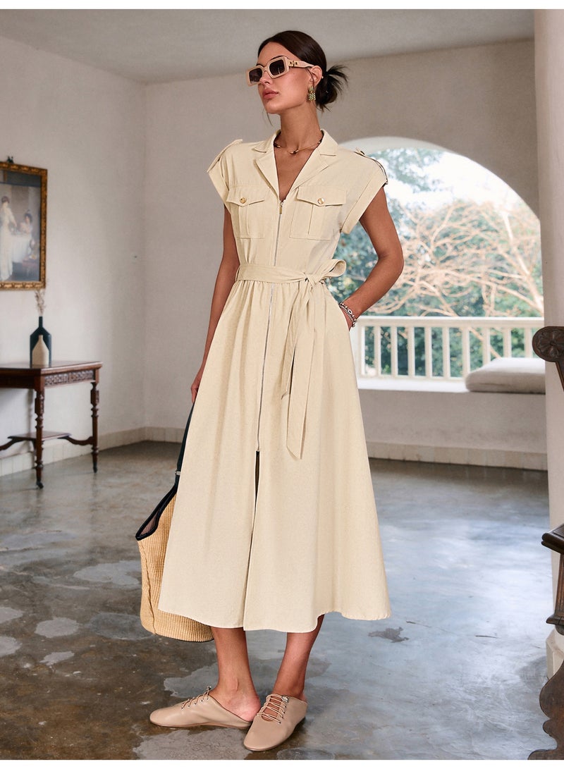 سيمبلي فستان أنيق للنساء الصيفي مزيج خفيف ومريح من القطن المثالي للمنزهات - Image 2