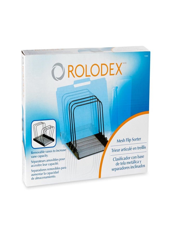 Rolodex ROL1742323 - Mesh Flip Document Holder, 5 Vanes, Black - Image 3