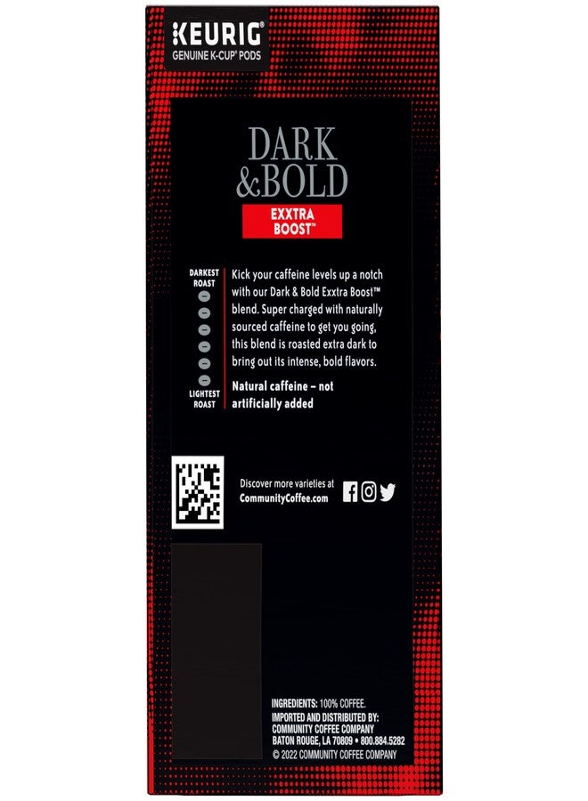Community Coffee Dark & Bold Exxtra Boost 24 Count Coffee Pods, Compatible with Keurig 2.0 K-Cup Brewers, 24 Count (Pack of 1) - Image 4