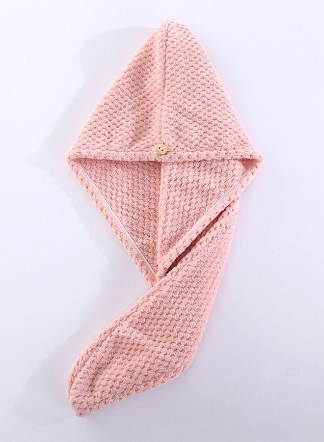 2 عبوة ملفوف منشفة الشعر ، منشفة تجفيف الشعر مع زر ، منشفة شعر ميكروفيات ، قبعة شعر جافة ، غطاء شعر حمام (وردي وأرجواني عميق) - Image 3