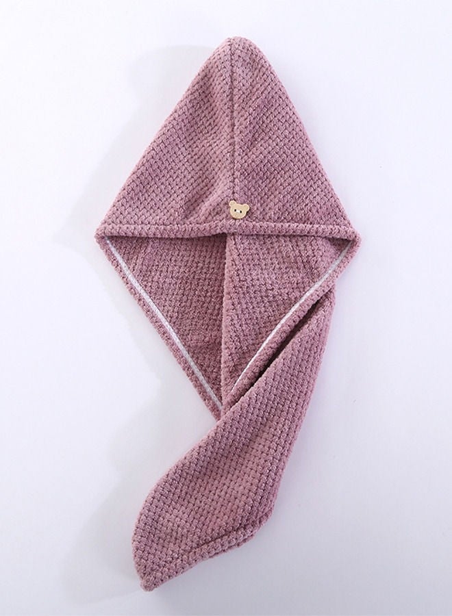 2 عبوة ملفوف منشفة الشعر ، منشفة تجفيف الشعر مع زر ، منشفة شعر ميكروفيات ، قبعة شعر جافة ، غطاء شعر حمام (وردي وأرجواني عميق) - Image 2