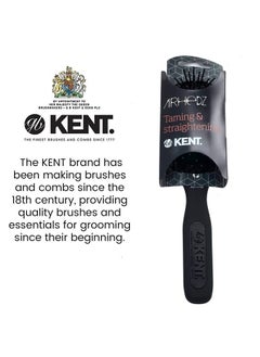 KENT Kent AH11G Airhedz Pro Narrow Pin Hair Brush (Fine Pin, Grey) - for Taming and Straightening 