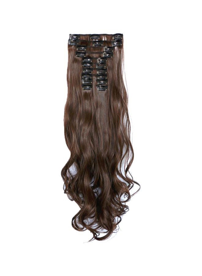 NIBEMINENT Wavy Hair Extension Brown