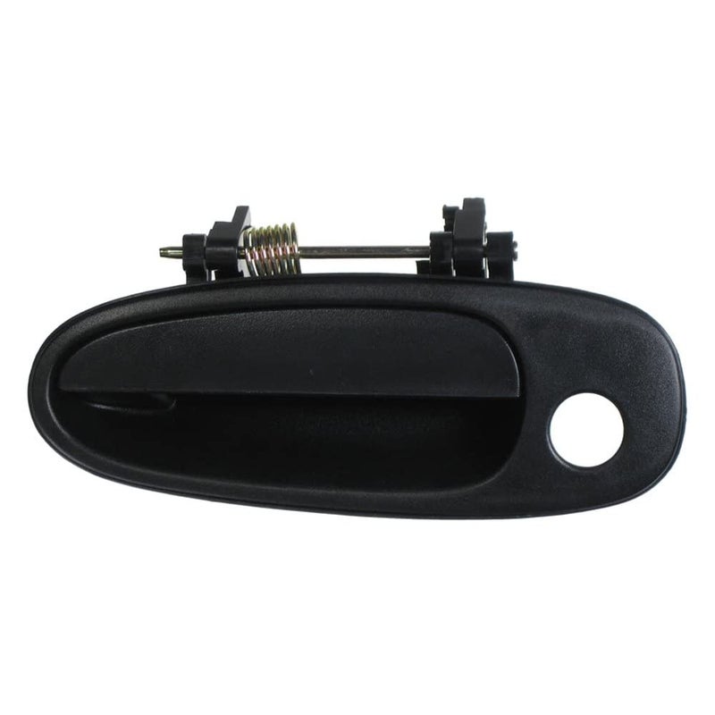 TRQ Front Left Exterior Door Handle Black Drivers Side Compatible with 19931997 Geo Prizm Toyota Corolla 19962000 RAV4 TO1310102