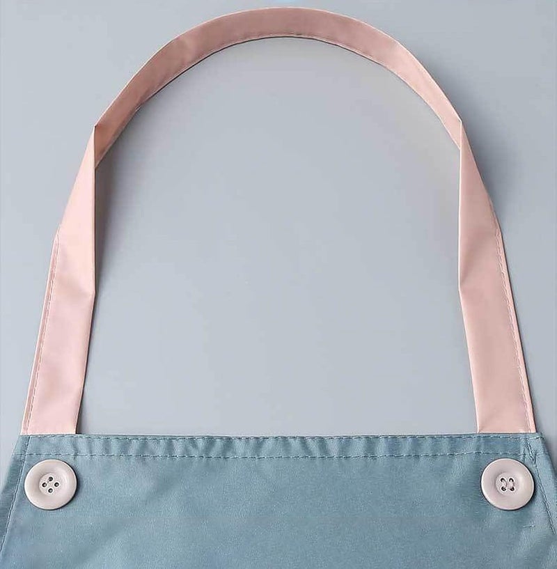 wolpin Kitchen Apron with Front Pocket and side Coral Velvet for Wiping Hands Towel PVC Waterproof Unique Design Cooking Fits Men/Women Home Restaurant - Image 4