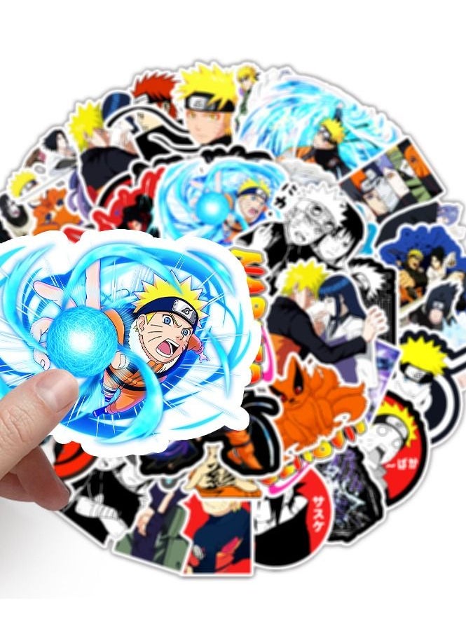 Generic - 54-Pcs Anime Naruto Cartoon Stickers Cool Waterproof Vinyl Stickers For Laptop Phone And Computer - Image 1