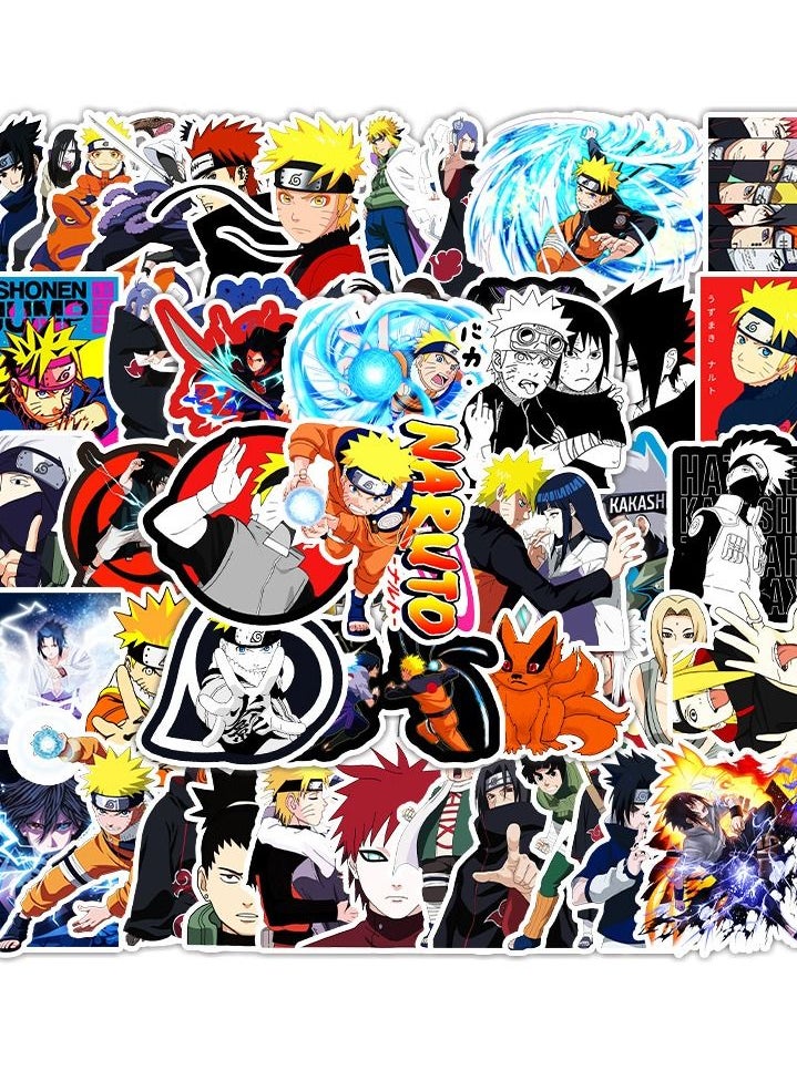 Generic - 54-Pcs Anime Naruto Cartoon Stickers Cool Waterproof Vinyl Stickers For Laptop Phone And Computer - Image 1