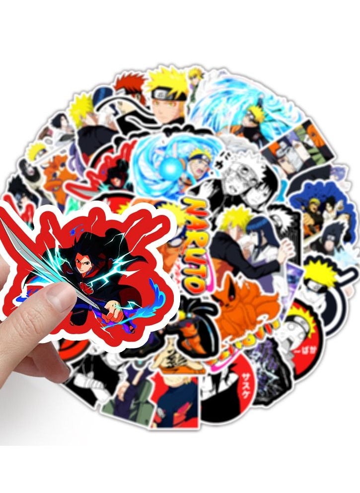Generic - 54-Pcs Anime Naruto Cartoon Stickers Cool Waterproof Vinyl Stickers For Laptop Phone And Computer - Image 1