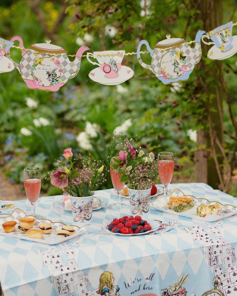 Talking Tables Alice in Wonderland Teapot Bunting Garland 13ft - Themed Decoration For Mad Hatter Tea Party, Birthday, Afternoon Tea, Baby Shower, Mother's Day, Garden - Image 2