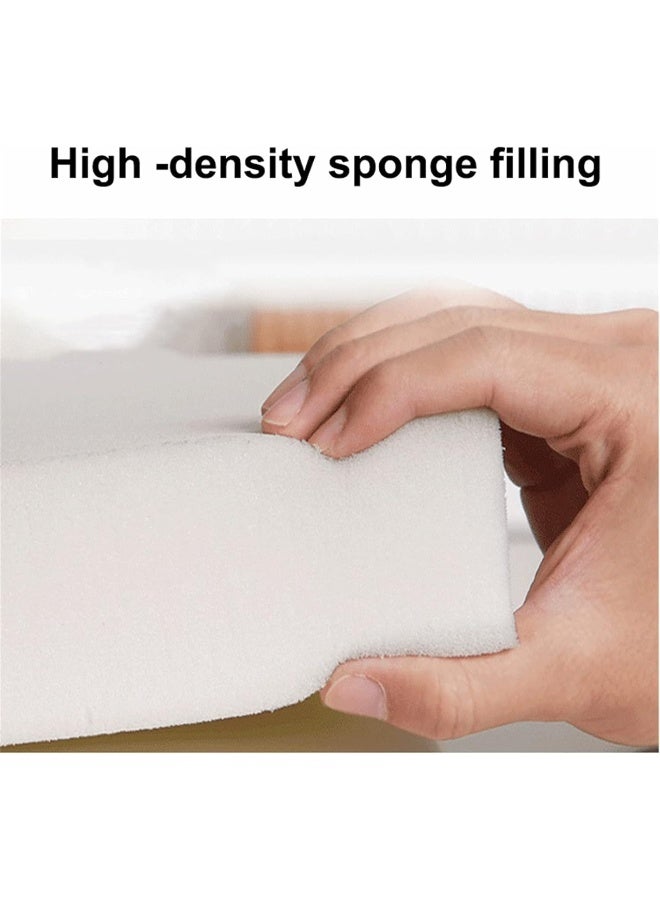 Poppins HOME Modern Sofa Bed with Tufted Cushions, Wooden Legs (Orange) - Image 4