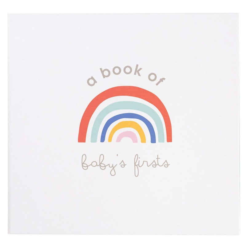 C.R. Gibson Rainbow ''A Book of Baby's Firsts'' Baby First Year Memory Book with Ink Pad, 36 Pages, 9.5'' x 9'' - Image 1