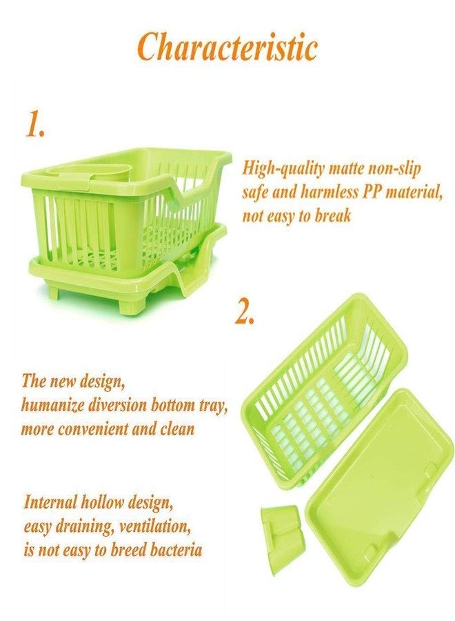 GLIVE (LABEL) Dish Drainer and Drying Rack Kitchen Sink Dish Drying Rack Drainer Washing Holder Basket Organizer Tray - Image 4