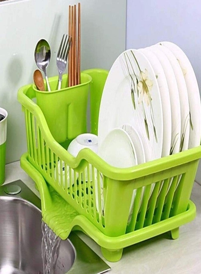 GLIVE (LABEL) Dish Drainer and Drying Rack Kitchen Sink Dish Drying Rack Drainer Washing Holder Basket Organizer Tray - Image 3