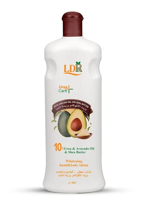 Whitening Hand Body Lotion 400 ML  10% Urea Avocado Oil Shea Butter