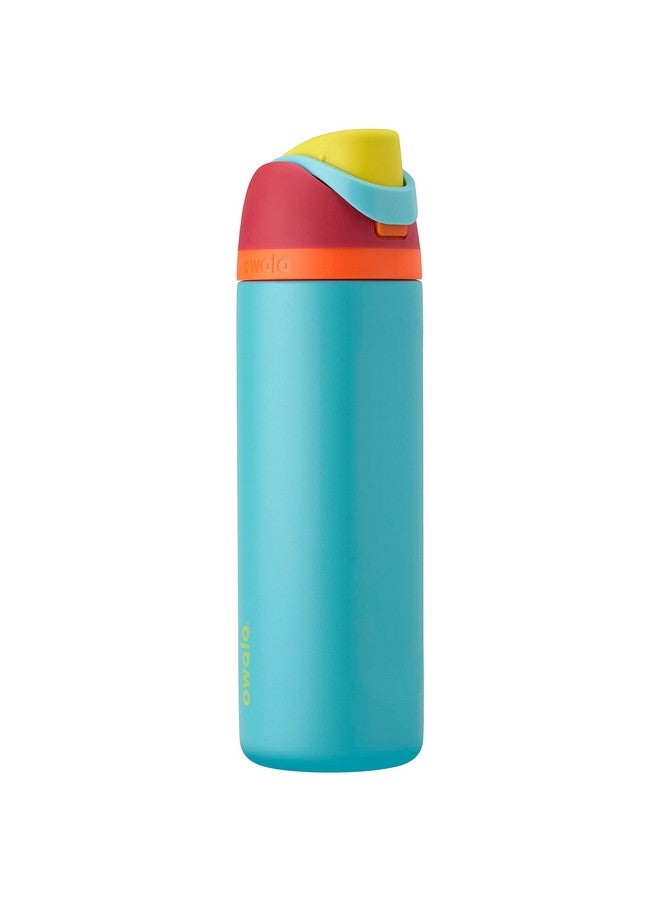 Owala Owala FreeSip Insulated Stainless Steel Water Bottle with Straw for Sports, Travel, and School BPA-Free Sports Water Bottle, 24 oz, Summer Sweetness  - Image 1