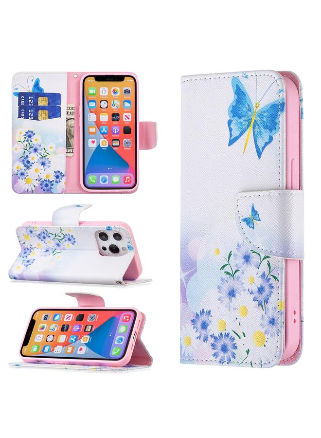 S-TOP Case For iPhone 13 Pro Max Colored Drawing Pattern Horizontal Flip Leather Case with Holder & Card Slots & Wallet - Image 1
