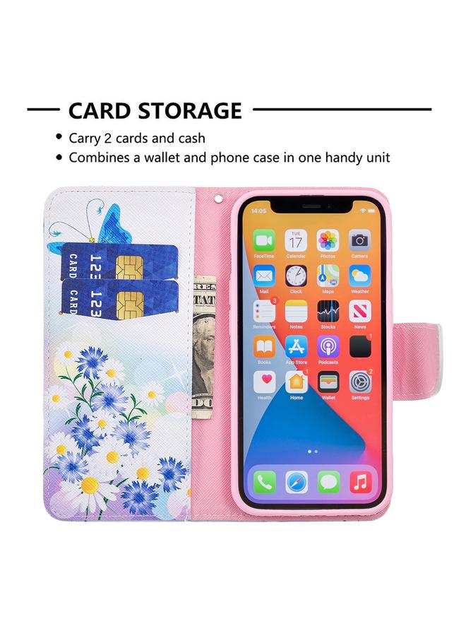 S-TOP Case For iPhone 13 Pro Max Colored Drawing Pattern Horizontal Flip Leather Case with Holder & Card Slots & Wallet - Image 5