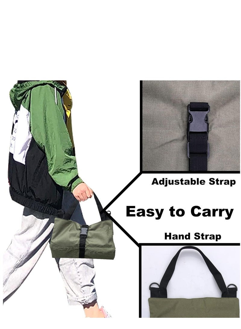 KASTWAVE Tool Roll Up Bag, Multi-Purpose Waterproof Oxford Cloth, Heavy-Duty Tool Organizer Bag with 5 Tool Pockets, Suitable for Electricians, Machinists and Hobbyist, Gift for Men, Army Green - Image 4