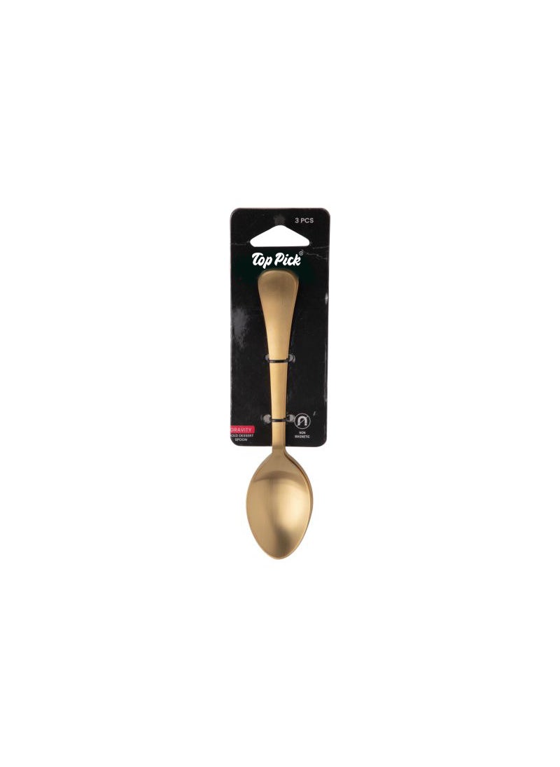 Top Pick Gold Dessert Spoon 3Pc Pack 