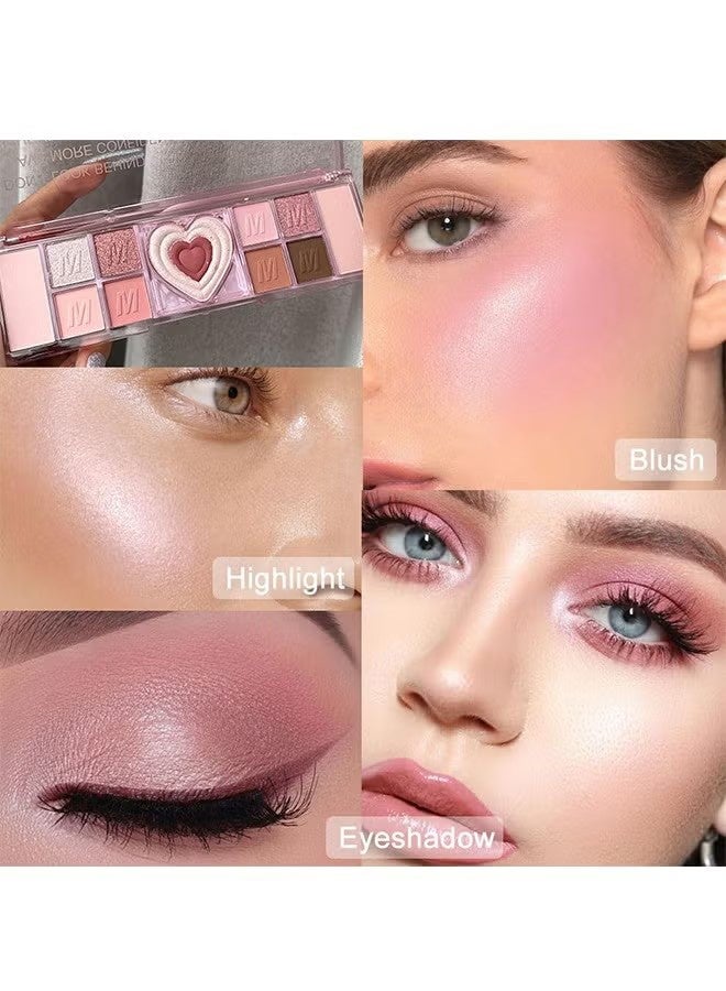 Miss Lara 12 Colors Nude Natural Pink Matte Shimmer Eyeshadow Palette for Eye Makeup,High Pigmented Brown Eye Shadow Primers Powder (#02) - Image 4