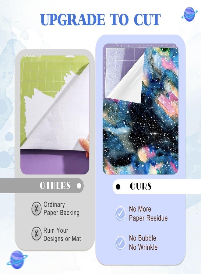Tintnut Galaxy Permanent Vinyl - 8 Sheets 12"x10" Permanent Adhesive Vinyl Sheets Watercolor Water Proofing Self Sticker for Home Decor DIY - Image 4