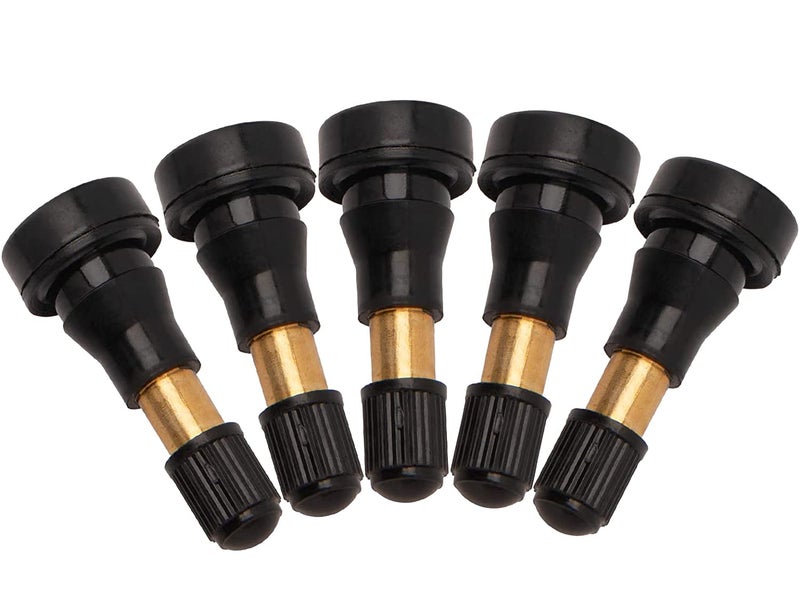 TR600HP High Pressure Valve Stems Heavy Duty Valve Stems  Brass Rubber Snapin Tire Valve Stem 100 Pack