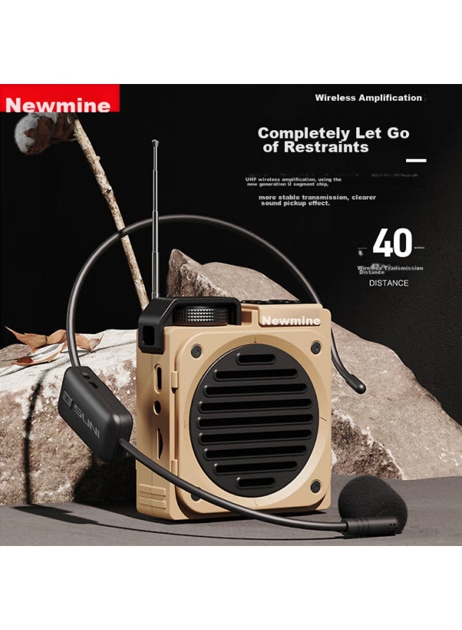 Newmine Ms13 Little Bee Wireless Amplifier, Teacher-specific Loudspeaker, Tour Guide Waist-mounted Bluetooth Speaker, Mini Portable Promotional Lecturing Teaching Megaphone, High Volume, Black - Image 5
