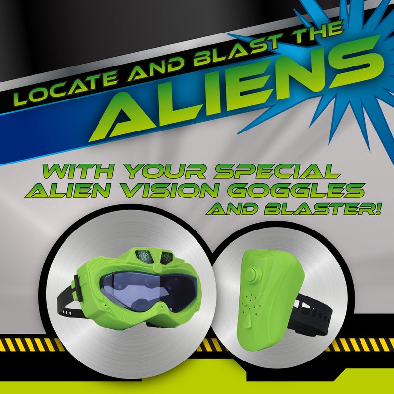 Fotorama Alien Vision Action Game New Version, Shoot Roaring Aliens, Wrist Blaster, Space Goggles, Indoor, Outdoor & Dark Play, Hand-Eye Coordination, Motor Skills, Fun Challenging Games for Kids - Image 2