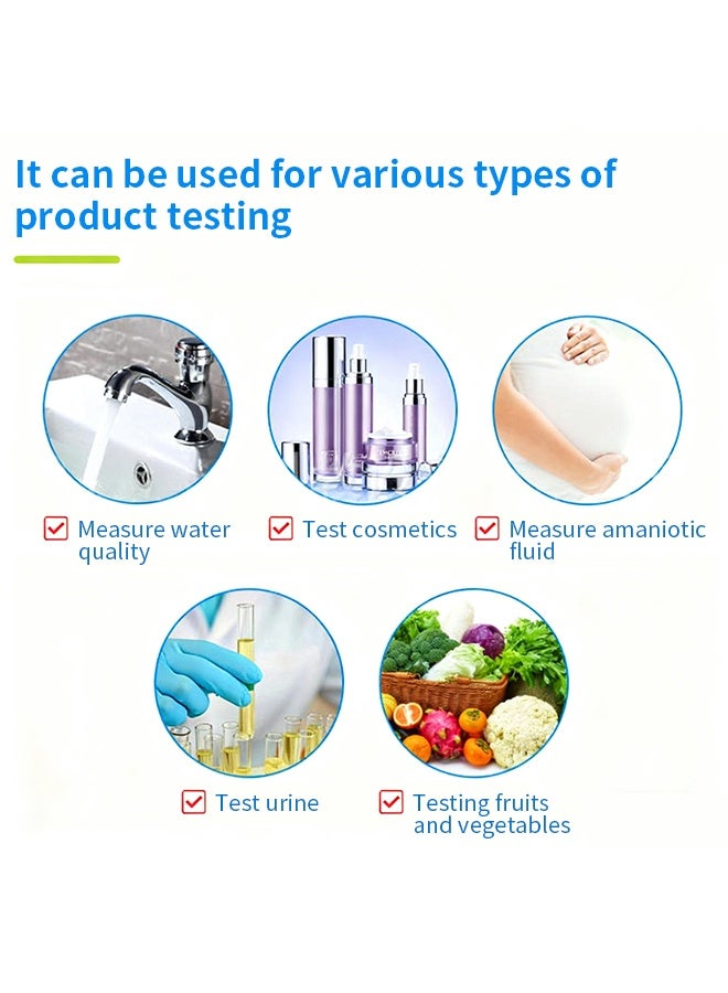 pH test strips, 80 sheets per book, universal pH test strips ranging from 1-14, litmus paper, pH balance test strips for water, saliva, urine, and soil testing - Image 5