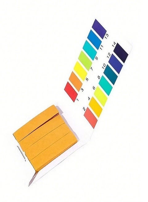 80 Strips Full Range PH Alkaline-Acid Test Paper Yellow One Size