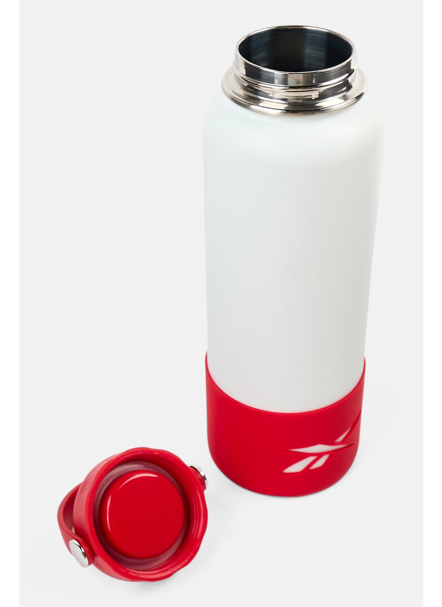 Reebok Stainless Steel Outdoor Handle Water Bottle 1183 ml, White/Red  - Image 2