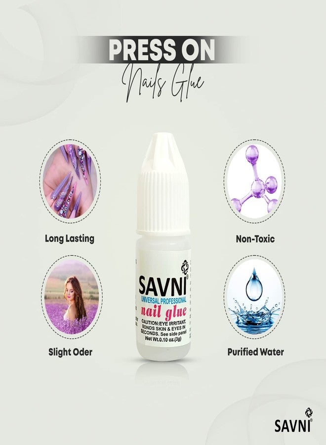 Savni 1 Bottle Of Nail Art Glue For Artificial Nails And Pasting, 3 G - Image 2