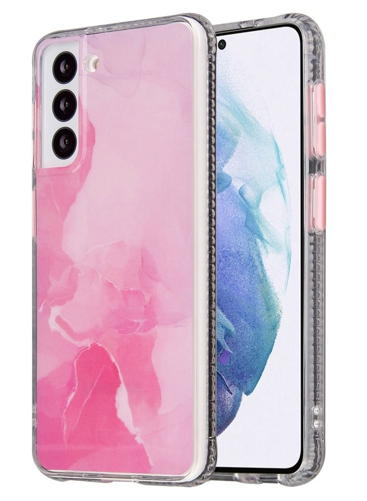 Loquat Drop-resistant all-inclusive flow gold marble Samsung mobile phone case